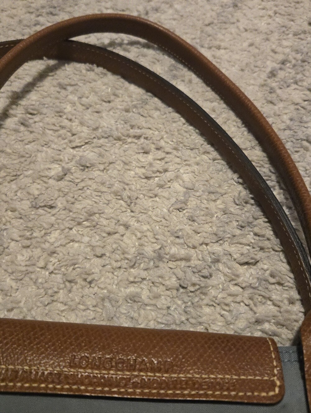 Longchamp Le Pliage Large Tote Bag Grey Blue Nylon Shoulder Shopping Travel L - Picture 12 of 15